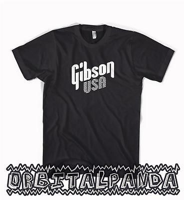 GIBSON USA T SHIRT  Les Paul SG 335 Dove Guitar   Black