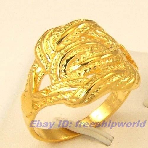 SPLENDIDE 18K YELLOW GOLD GP SOLID FILL RING 9#,10#,11#