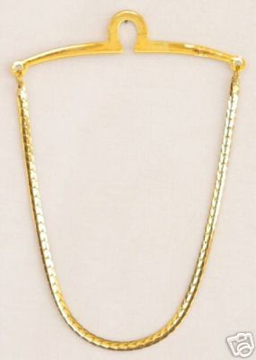 HERRINGBONE TIE CHAIN GOLD TONE