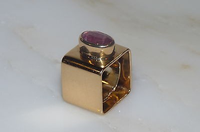   CARTIER DINH VAN 18KT GOLD PINK TOURMALINE WEDDING BAND RING NOT SCRAP