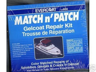 EVERCOAT MATCH N PATCH GELCOAT REPAIR KIT NEW