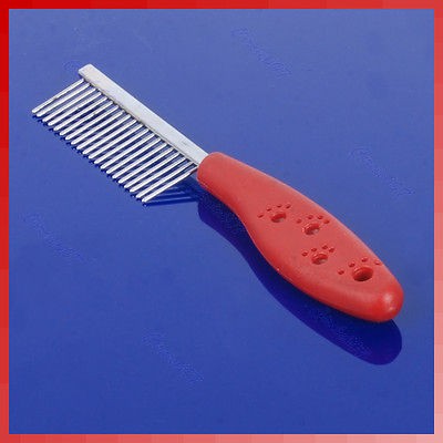 Pet Grooming Shedding Hair Brushes Dog Steel Comb Cute