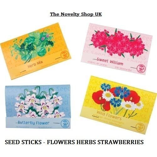 Seed Sticks Grow Your Own Garden Herb Flower Strawberry