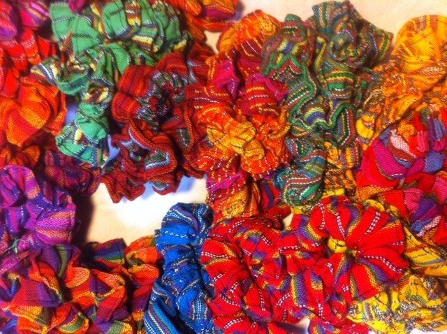 GUATEMALA FABRIC SCRUNCHIE SCRUNCHIES HAIR TIE