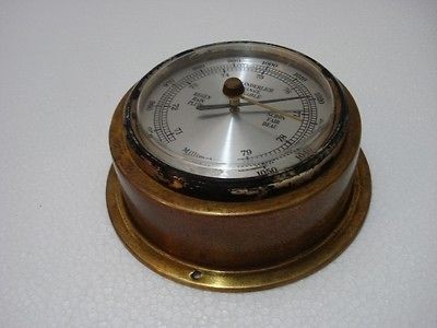 HIGH GRADE MARINE BAROMETER * BRASS * MADE IN GERMANY