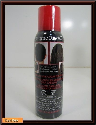 Jerome Russell Spray on Hair Color Thickener For Men & Women Jet Black