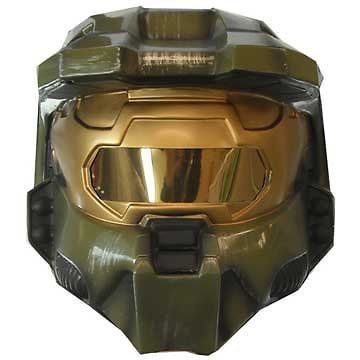 HALO 3 MASTER CHIEF 2 PIECE HELMET MASK COSTUME DELUXE