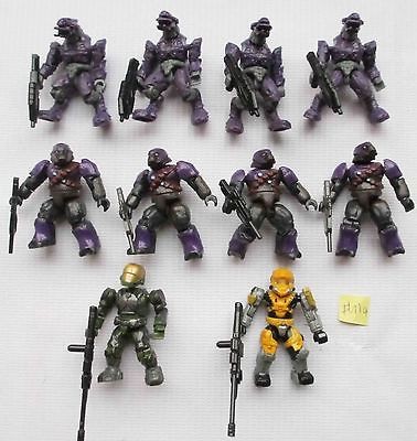   of 5 Mega Bloks HALO UNSC SOLIDER Minifigs Action Figures w gun #AV17