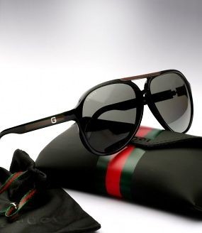 NEW Authentic GUCCI Aviator Shiny Black Mens Womens Sunglasses GG 1627 