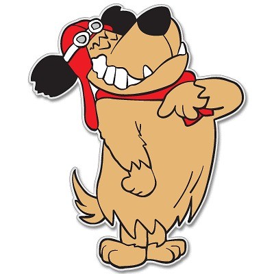 Muttley Hanna Barbera car bumper sticker decal 4 x 5