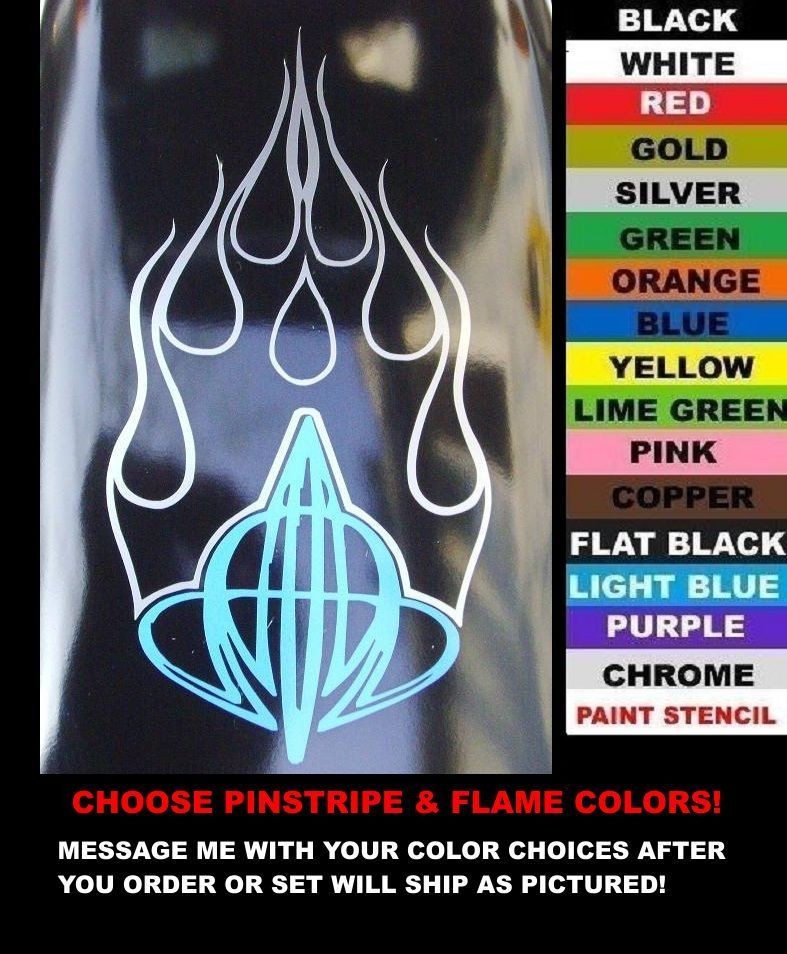   FLAMES DECAL  CHOOSE 2 COLORS fits touring, bagger, harley, glide