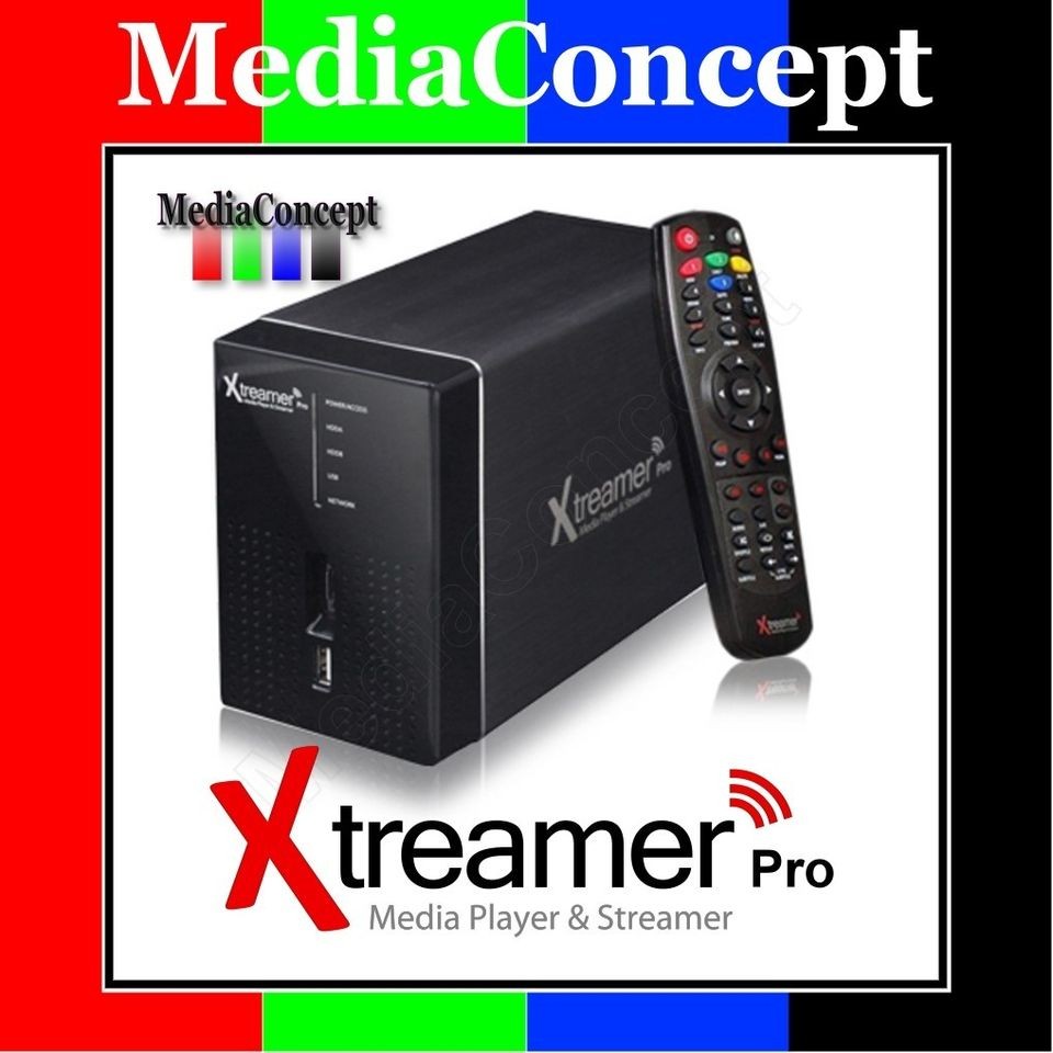 Xtreamer PRO Media Player   Streamer  eSATA   2 Bay Hard Drive   New