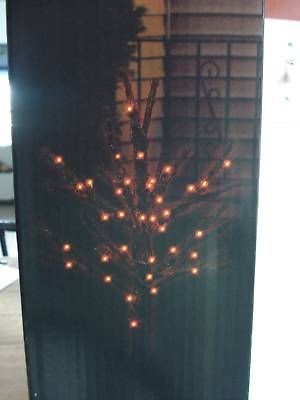 HALLOWEEN BLACK VINE TREE 30 TALL LIGHTED YARD NEW