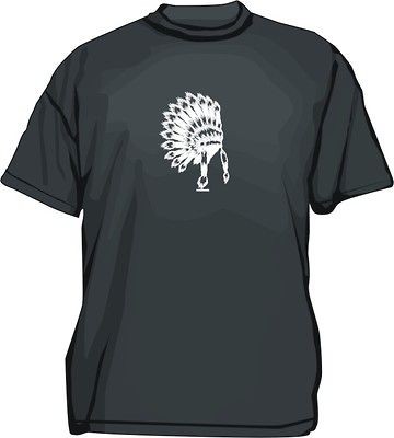 Indian Headdress Logo Shirt PICK Size Small 6XL Color