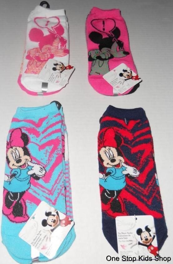 MICKEY & MINNIE MOUSE Disney SOCKS Stockings Shoes Womens Size 4 5 6 7 