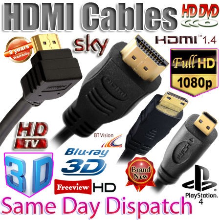 Mini Micro HDMI to Right Angle V1.4 1080p HDTV Cable Lead 0.5M 1M 1.5M 