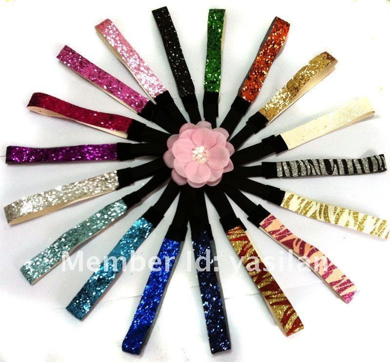 Glitter Headbands Head Band Sports Bling U Pick Color Softball 