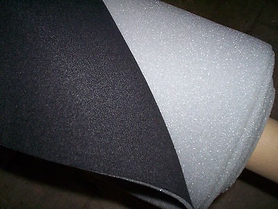 FOAM BACKED Automotive Headliner Car Material 60  wide JET Black