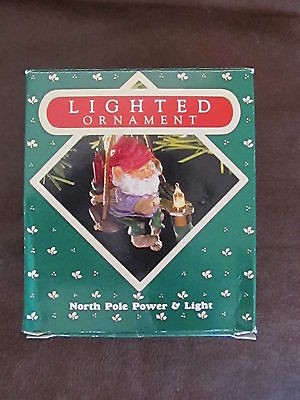 Vintage Hallmark Christmas Ornament Original Box 1987 North Pole Power 