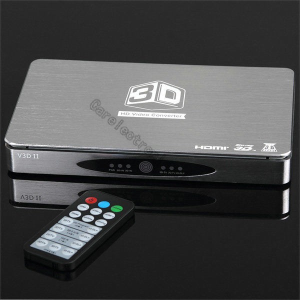 Brand New 3D Converter for DPL projector HD video HDMI DVD W/AC DC 