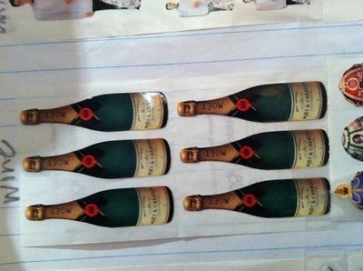 35 Sheets Stickers Paper House 4R Moet And Chandon Bottle Champagne