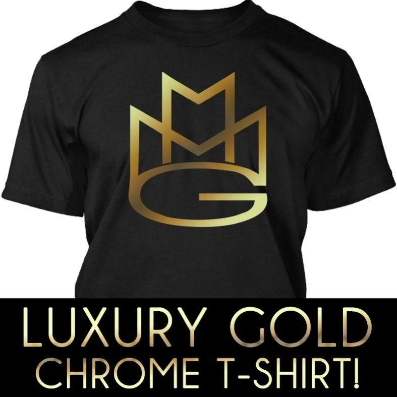 MMG MAYBACH MUSIC GROUP RICK ROSS GOLD CHROME VINYL T SHIRT XS XXL