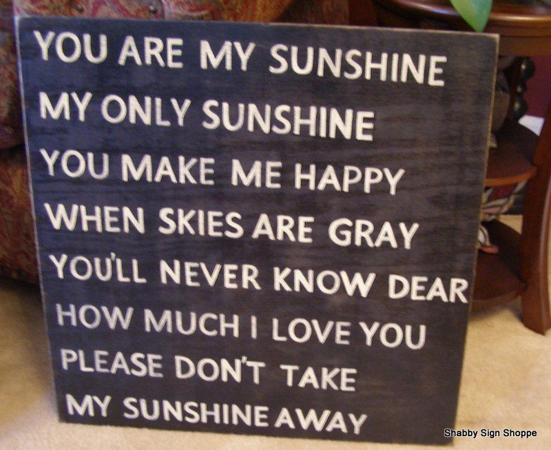   SUNSHINE Sign Plaque Song Lyrics 2 Square TYPOGRAPHY Wall Art SUBWAY