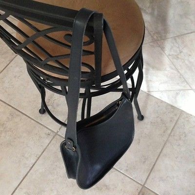 Vintage COACH BLACK LEATHER Shoulder Crossbody Hobo Bag Style 