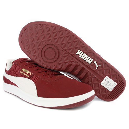 PUMA CALIFORNIA 2 TEAM BURGUNDY/WHITE MENS SIZE 14 349274 08 NEW IN 