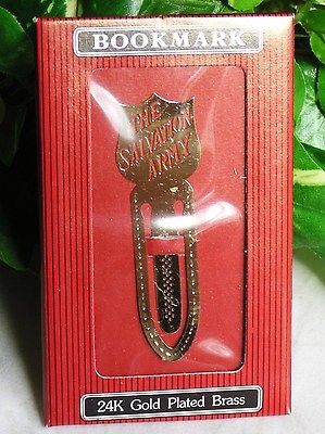 Salvation Army   Back by Request 24K Gold Plated Brass Bookmarks 