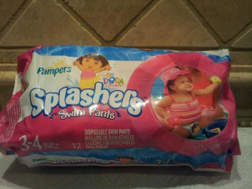 PAMPERS SPLASHERS SWIM PANTS 12 COUNT SIZE 3 4. 16 34LB SEALED 