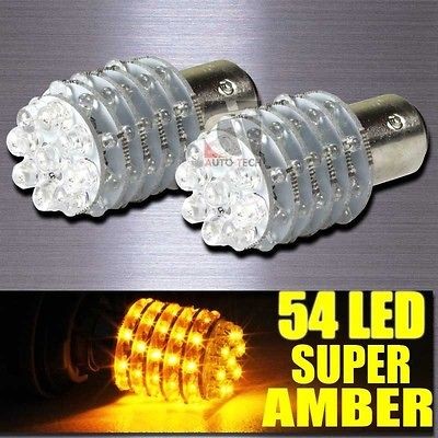 1157 AMBER 54 LED TURN SIGNAL CORNER/TAIL LIGHT BULBS/BULB 1157A 2357A 