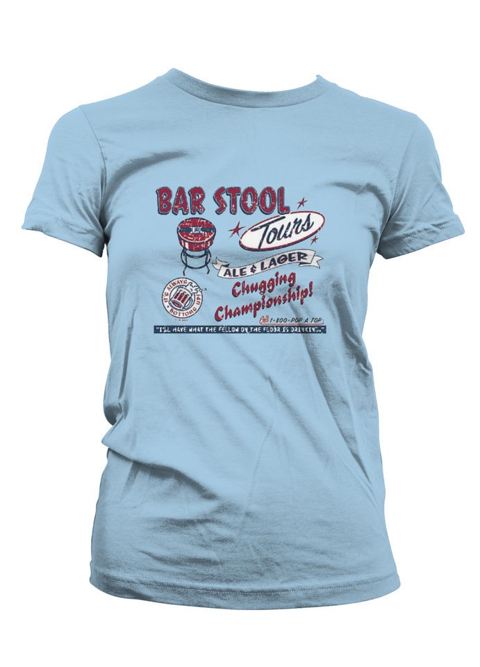 Bar Stool Tours Bar Beer Booze Drinking Hilarious Funny Girls Juniors 