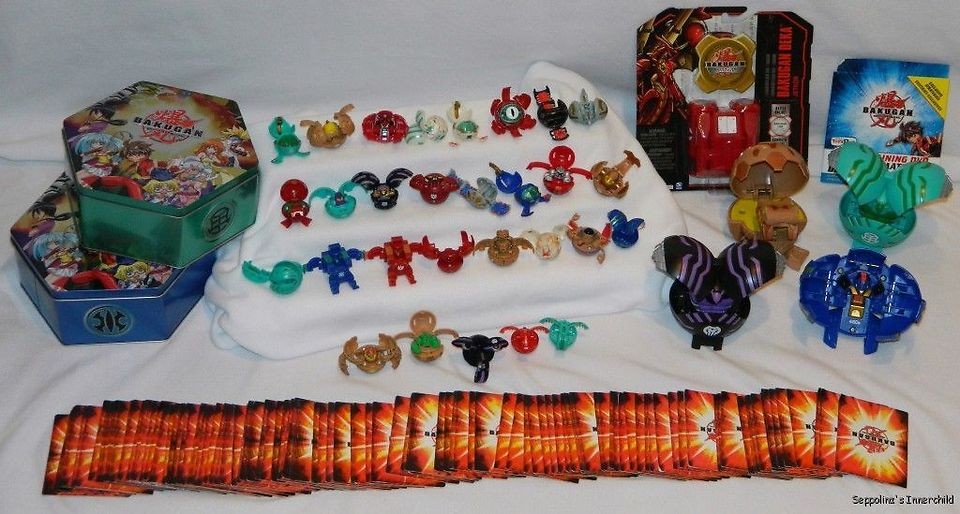 Bakugan Lot 29 Small Brawlers 4 Large Bakuballs 78 Metal Gate Cards 