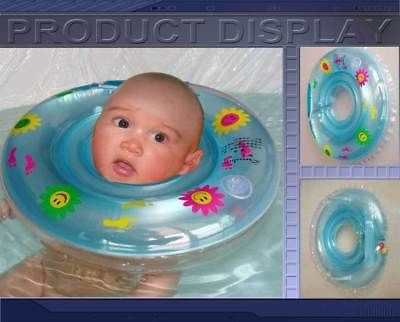 Blue Safe Baby INFANT Bath Swim round Neck Float Ring 1