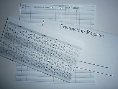 10 New Checkbook Transaction Registers, Record, Check Register,