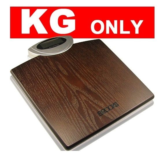 Digital Bathroom Personal Body Scale Classic Wood Platform Weight Max 