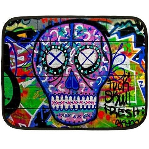 GEARS OF SKULL FRESH GRAFFITI Mini Fleece Blanket