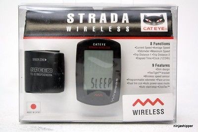   Strada Wireless Cycling Bike Bicycle Computer New BLACK CC RD300W