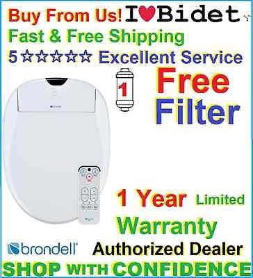   + Brondell Swash 900 *ELONGATED or ROUND *WHITE Bidet Toilet Seat