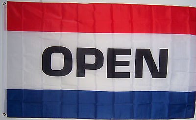 NEW 3 FEET x 5 FEET OPEN STORE SIGN BANNER FLAG