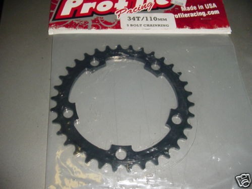 Profile 38T 110 Chainring Black 110mm 5 bolt