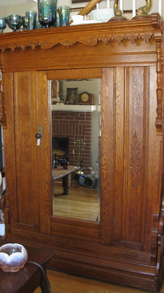 HANDSOME WARDROBE Converted from Antique 1900s Murphy Fold Out Bed