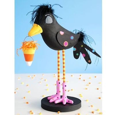 Holiday CROWDELIA RAVEN BIRD Black Crow Bird HUGE 25 Glitterville NEW