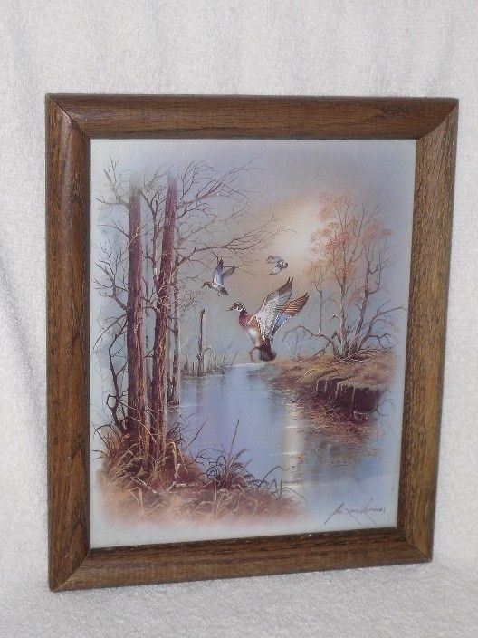 Andres Orpinas Wildlife Birds Ducks Print Litho Art