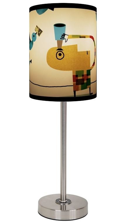 Lamp In A Box Artists James Yang Birds Shade Table Lamp W/ Choice Of 3 