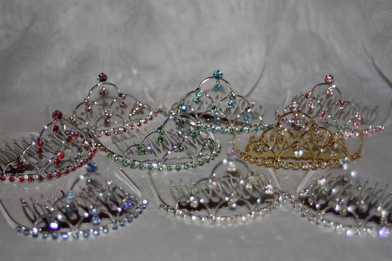 Bride Wedding Tiara Silver Gold Flowergirl COLOR Opt530