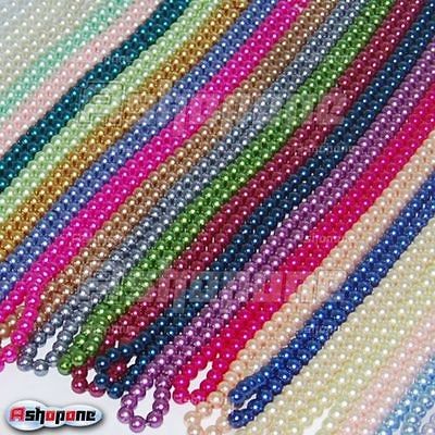 Quality Czech Opaque Coated Glass Pearl Round Beads 16 8mm 10mm 12mm 