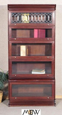 Shelf Mahogany Walnut Lawyers Barrister Bookcase