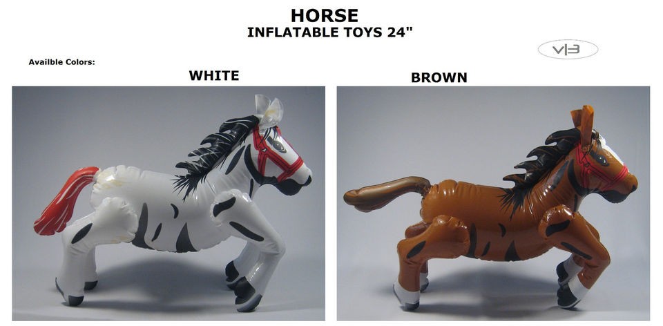 Horse Cowboy HORSE Zoo Animal INFLATABLE Kids Toys Blow Up Party Favor 